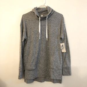 NEW Sweater-Knit Mock-Neck Tunic Sweatshirt